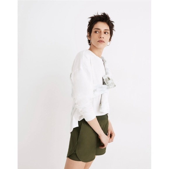 MADEWELL | MWL Allways Pull On Shorts Size Small NWT Kale Green - Picture 3 of 11